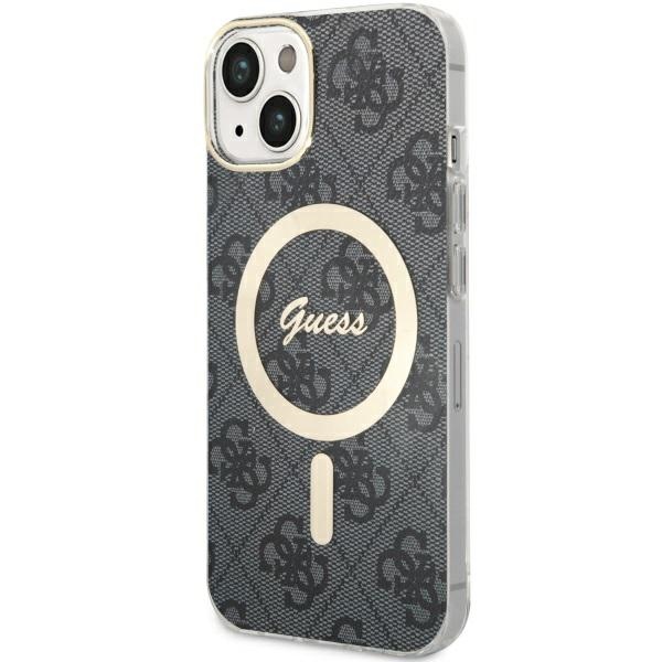 Guess 4G MagSafe suojakuori iPhone 14:lle - musta