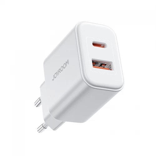 Charger Joyroom "JR-TCF05" White 20W (1xPD 1xQC3.0) + "Type-C / Lightning" 100cm cable