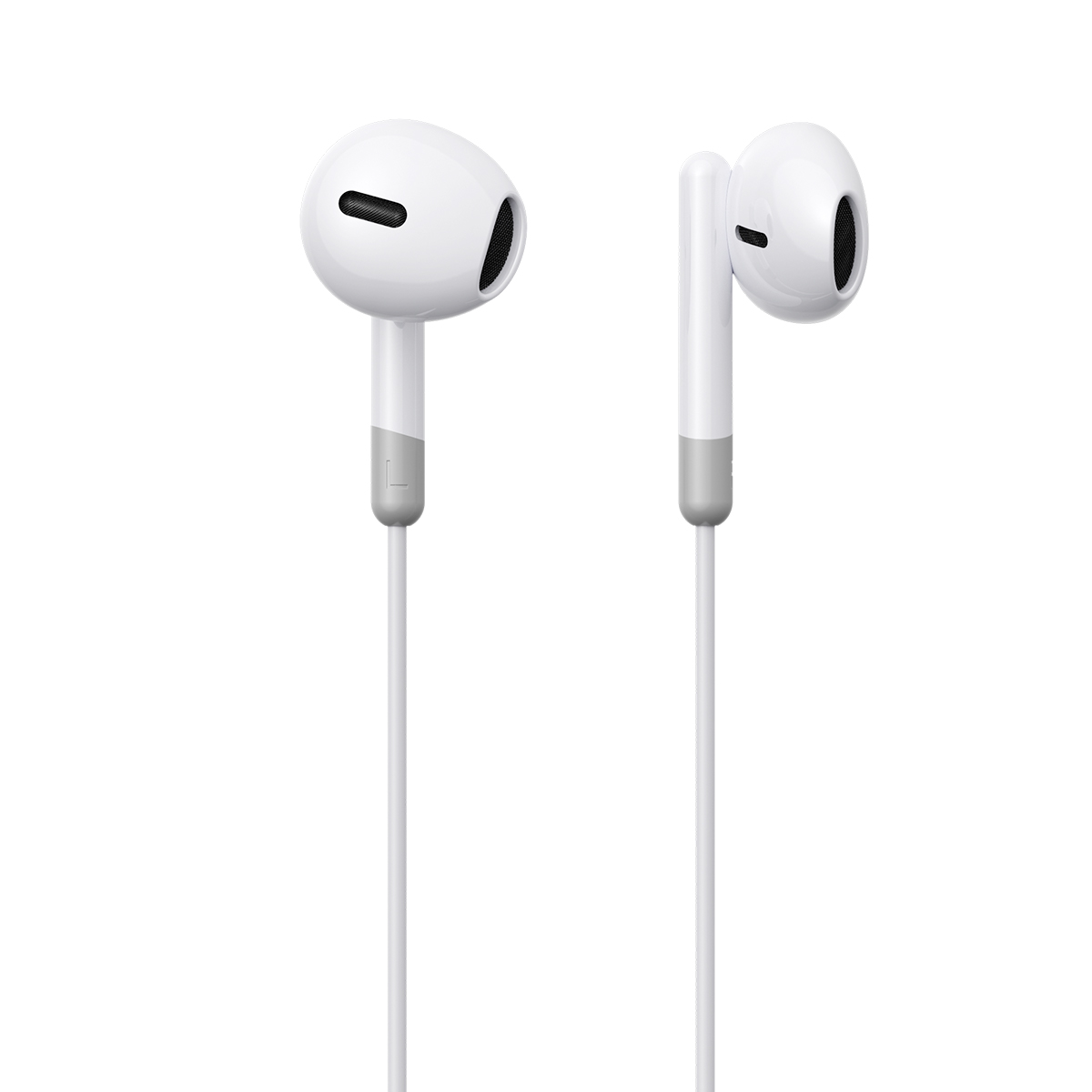 Joyroom JR-EW01 in-ear langallinen mini jack -kuulokkeet kauko-ohjaimella - valkoinen