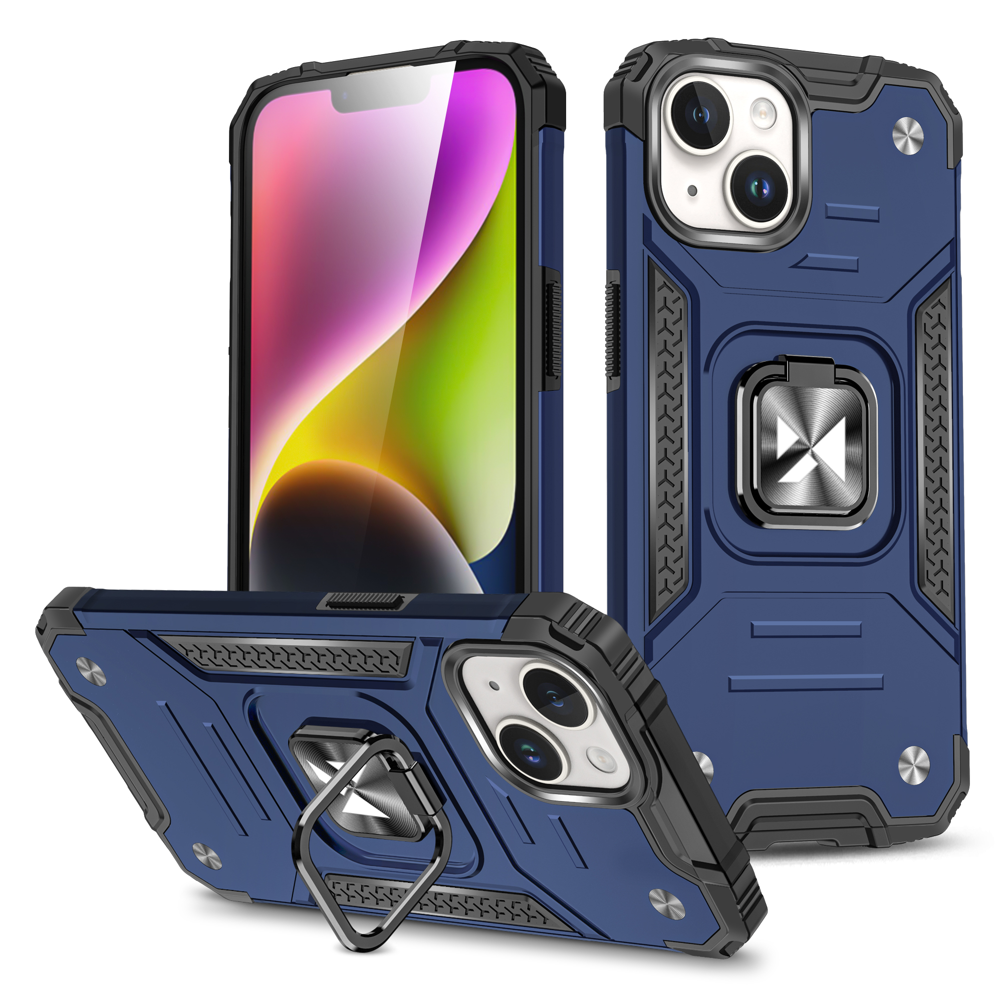Wozinsky Ring Armor iPhone 15 Plus Ring Armor Suojakuori - sininen