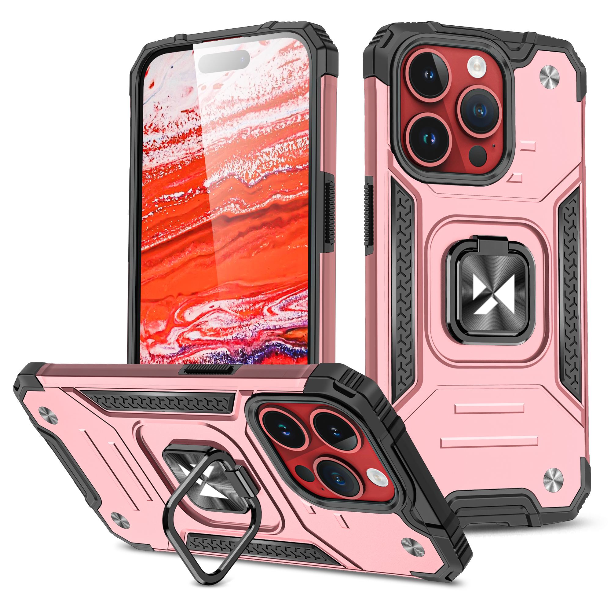 Wozinsky Ring Armor iPhone 15 Pro Ring Armor Suojakuori - kultainen