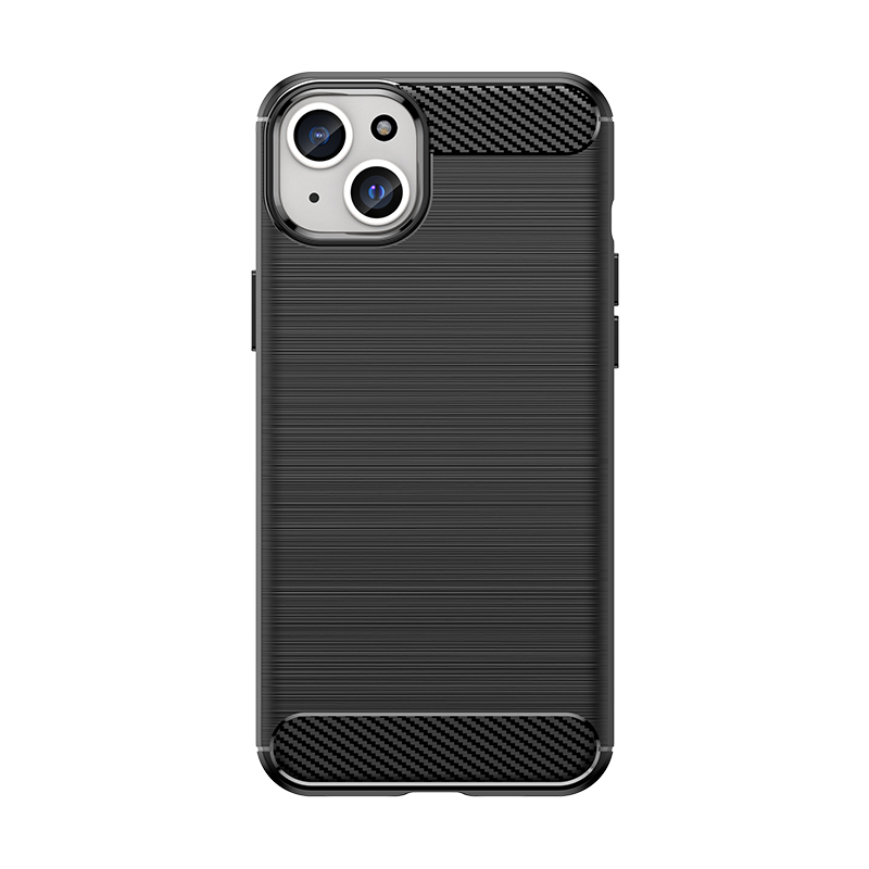 Joustava hiilikuitukuvioinen Suojakuori iPhone 15 Plus:lle Carbon Case - musta