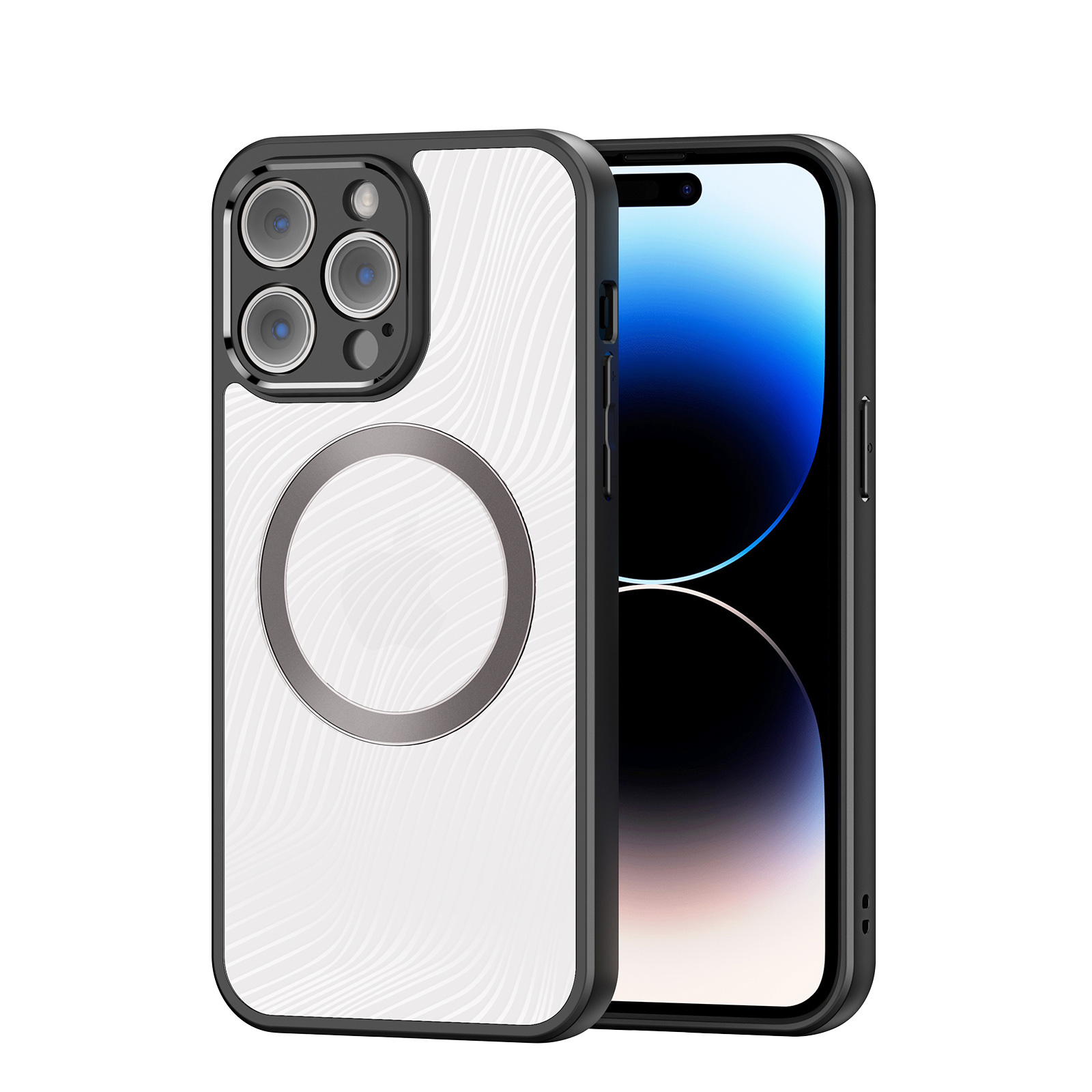 Panssaroitu Suojakuori iPhone 14 Pro:lle MagSafe-yhteensopiva Dux Ducis Aimo Mag - musta
