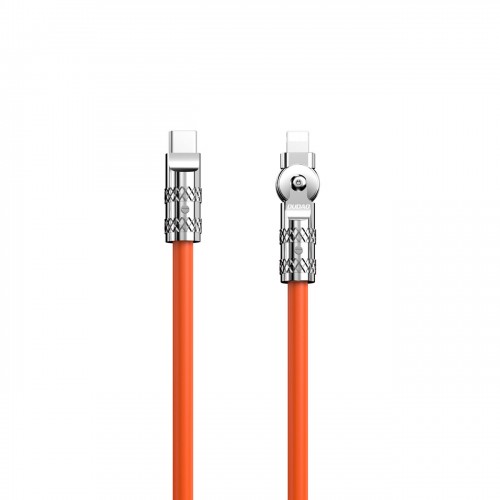 Dudao L24CL USB-C - Lightning kulmittainen Kaapeli 180 asteen kierrolla 30W 1m - oranssi