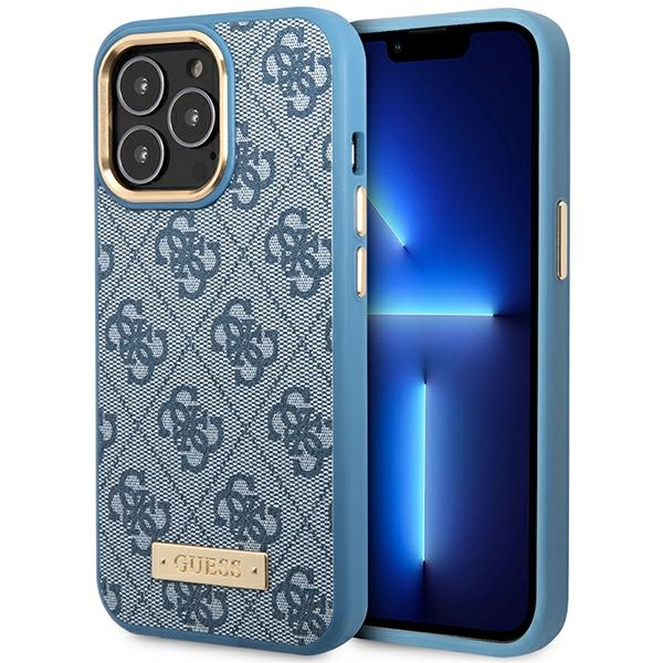 Guess GUHMP14LU4GPRB iPhone 14 Pro 6.1 sininen/sininen kovakuori 4G Logo Plate MagSafe