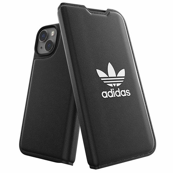 Adidas OR Booklet Case BASIC iPhone 14 6.1 musta/musta valkoinen 50181