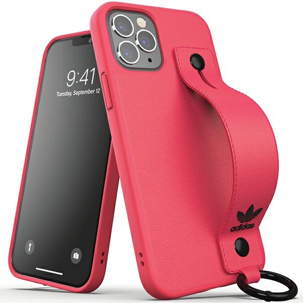Adidas OR Hand Strap Suojakuori iPhone 12 / iPhone 12 Pro:lle - vaaleanpunainen