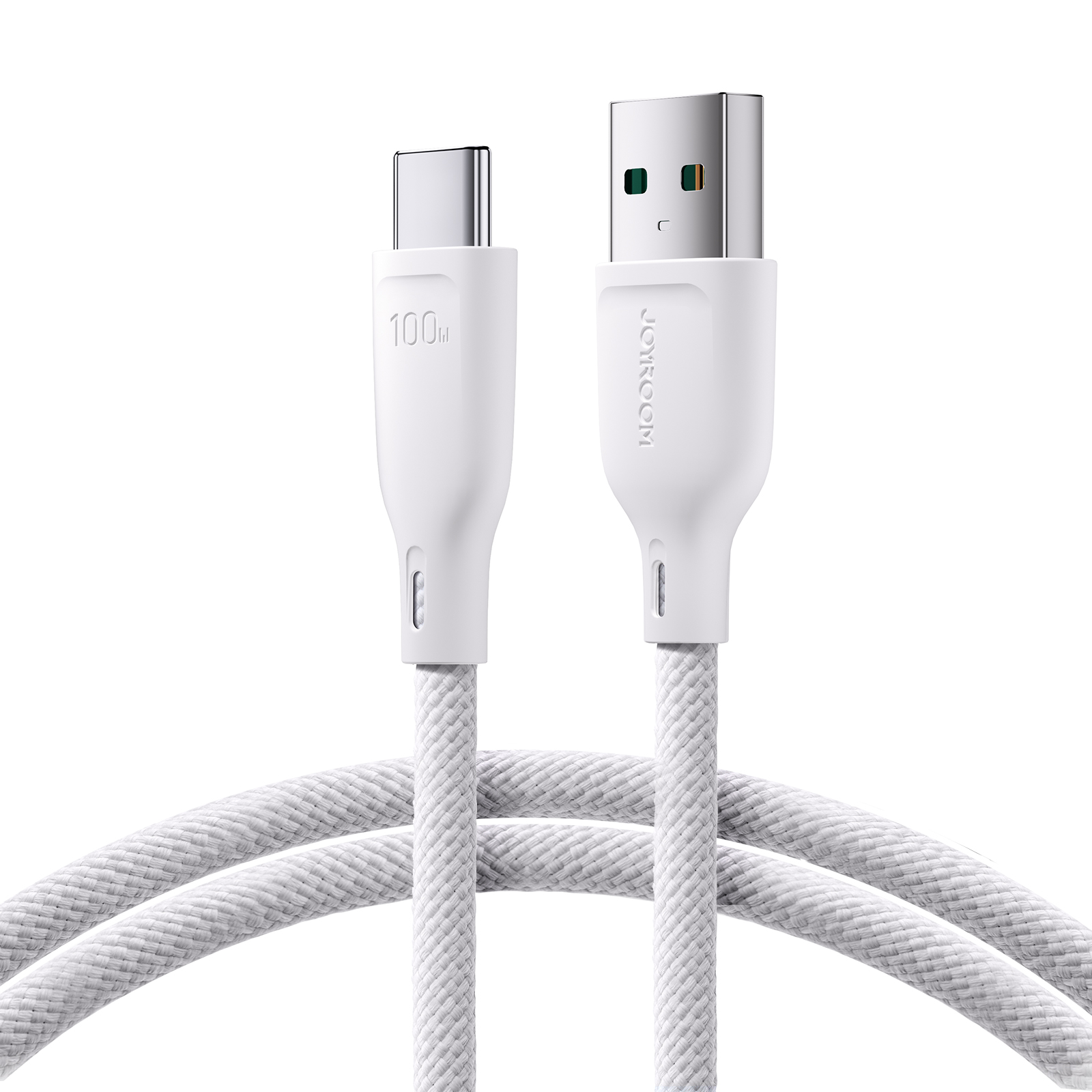 Joyroom Multi-Color Series S-A34 USB-A / USB-C kaapeli 100W 1m - valkoinen