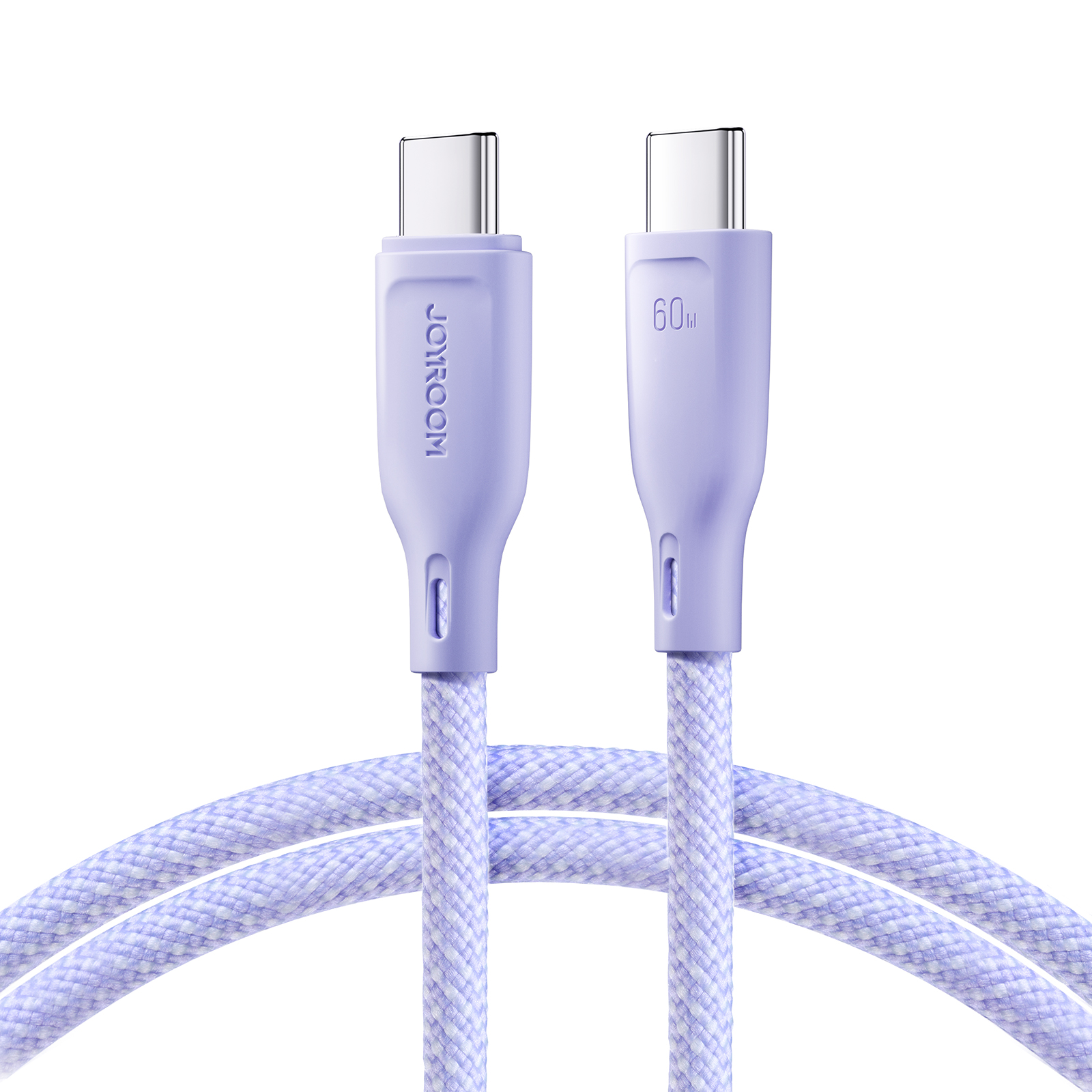 Joyroom Multi-Color Series S-A34 USB-C / USB-C PD 60W kaapeli 1m - violetti