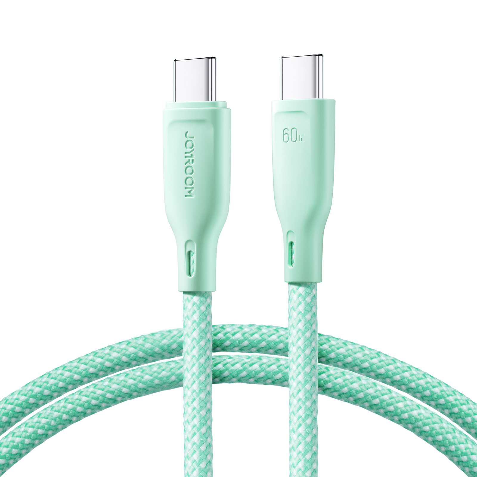 Joyroom Multi-Color Series S-A34 USB-C / USB-C PD 60W kaapeli 1m - vihreä