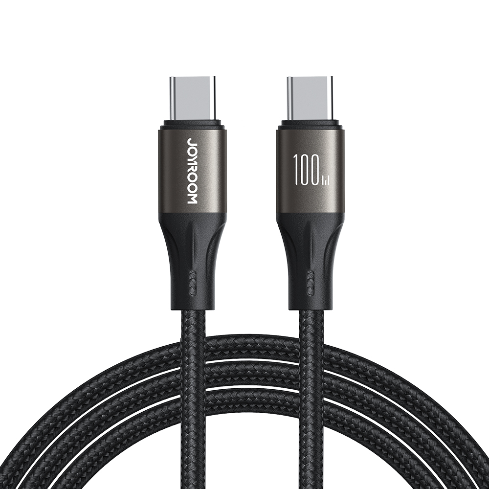Joyroom Light-Speed Series S-A25 USB-C / USB-C kaapeli 100W 1,2 m - musta