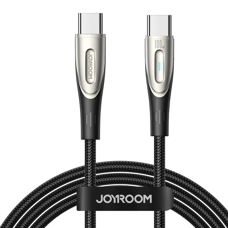 Joyroom Star-Light Series SA27-CC5 USB-C / USB-C kaapeli 100W 1.2m - musta