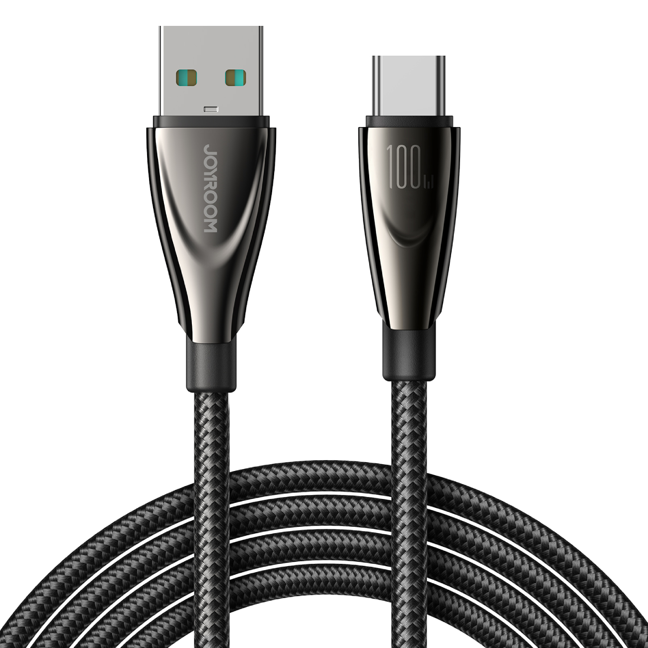 Joyroom Pioneer Series SA31-AC6 USB-A / USB-C Kaapeli 100W 1.2m - musta
