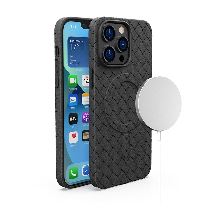 MagSafe Woven Suojakuori iPhone 15 Pro:lle - musta