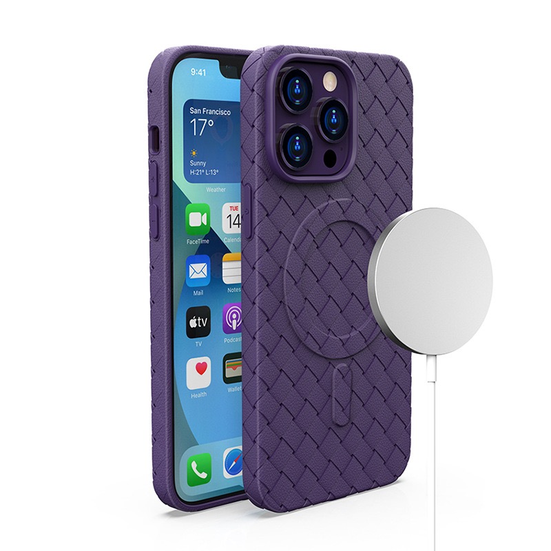 MagSafe Woven Suojakuori iPhone 15 Pro:lle - violetti