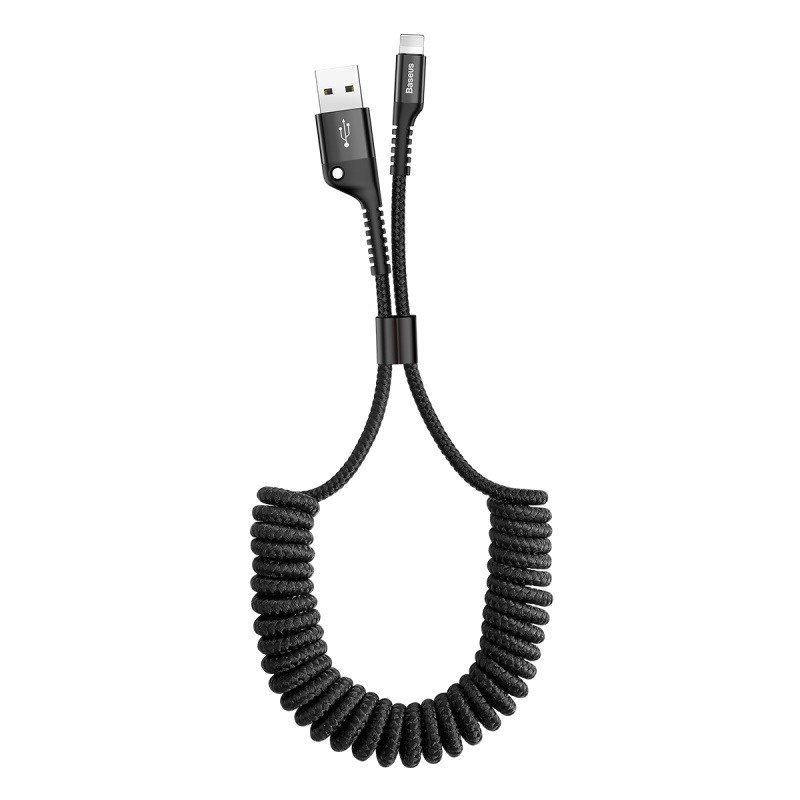 Baseus joustava Lightning -kaapeli 1m 2A musta