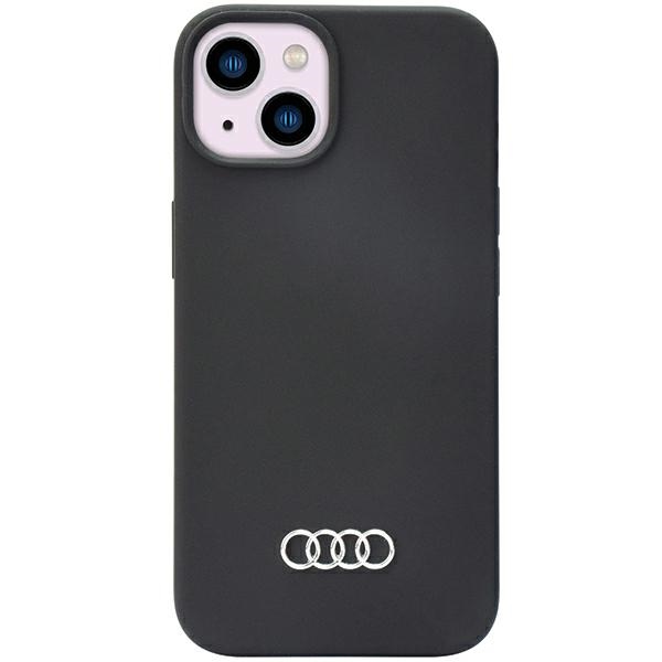 Audi Silikoninen Suojakuori iPhone 14 6.1 musta/musta kova kuori AU-LSRIP14-Q3/D1-BK