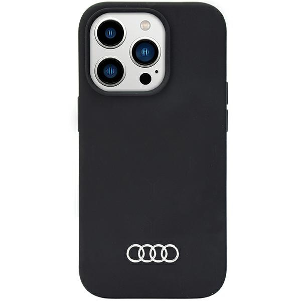 Audi Silikoninen Suojakuori iPhone 14 Pro Max 6.7 musta/musta kova kuori AU-LSRIP14PM-Q3/D1-BK