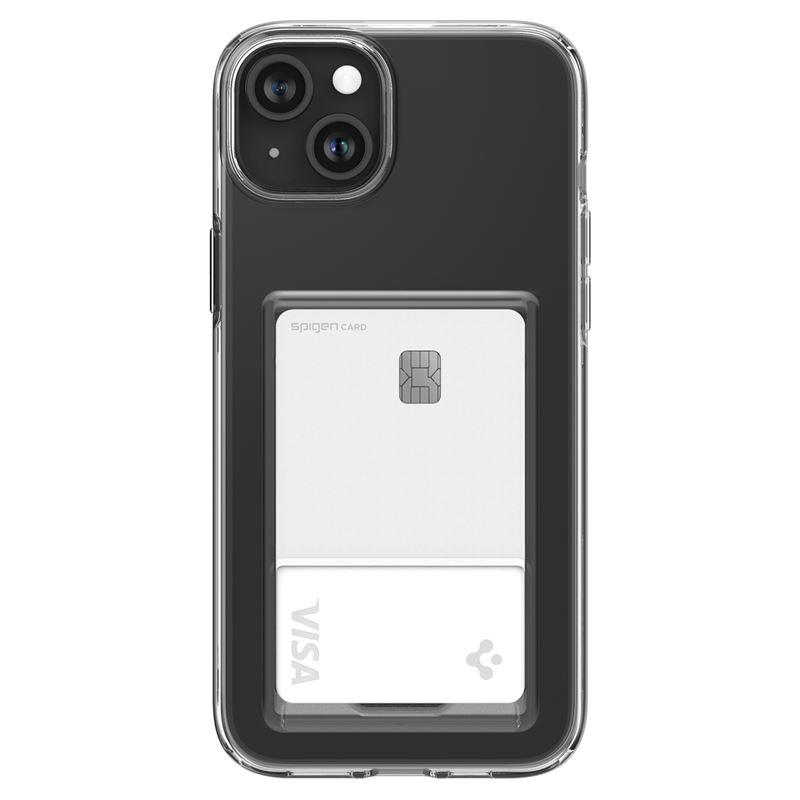 Spigen Crystal Slot Suojakuori iPhone 15 Plus:lle - Kirkas