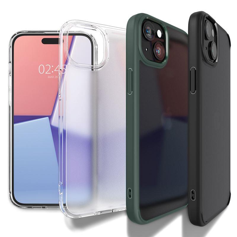 Spigen Crystal Hybrid Suojakuori iPhone 15 Plus:lle - Kirkas Musta