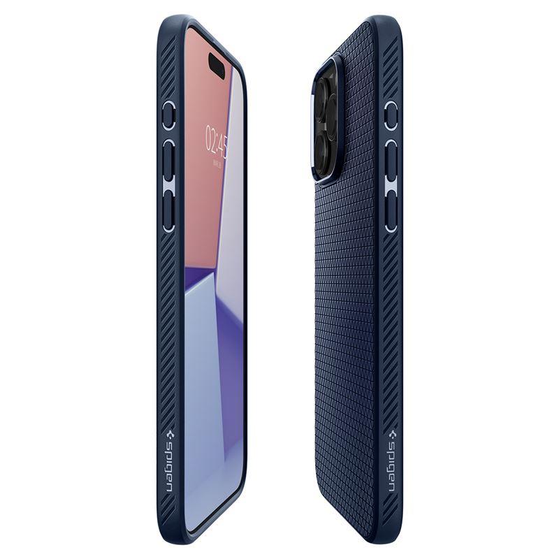 Spigen Liquid Air Suojakuori iPhone 15 Pro Max:lle - laivastonsininen