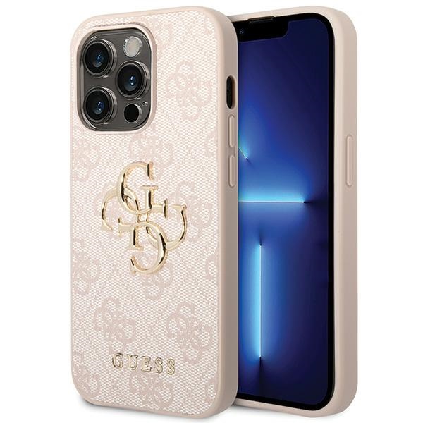 Guess 4G Big Metal Logo kotelo iPhone 15 Pro - vaaleanpunainen