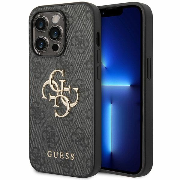 Guess 4G Big Metal Logo Suojakuori iPhone 15 Pro Max:lle - harmaa