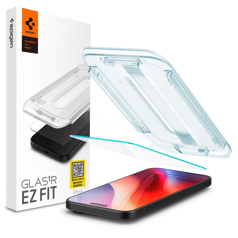 Spigen Glas.tR EZ Fit Karkaistu lasi iPhone 15 / 16:lle