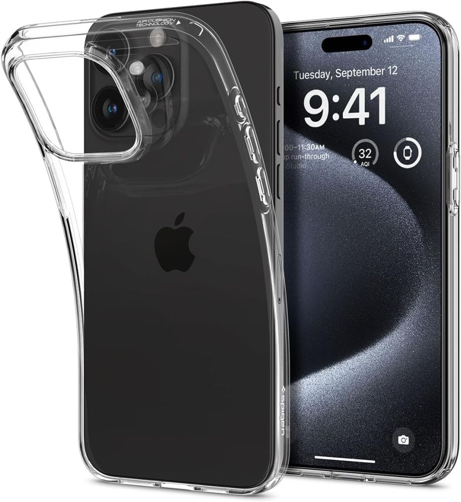 Spigen Liquid Crystal iPhone 15 Pro Suojakuori - Kirkas