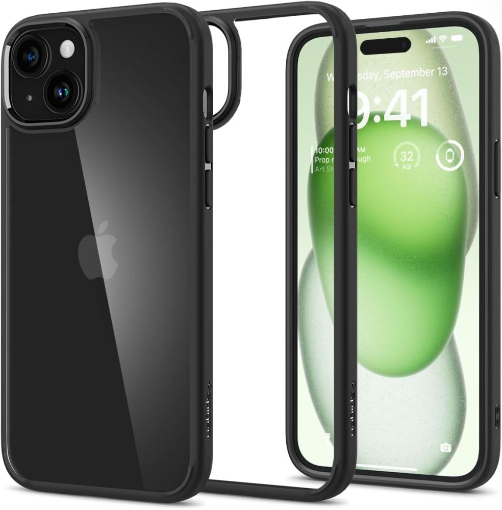 Spigen Ultra Hybrid iPhone 15 Plus Suojakuori - Matta Musta