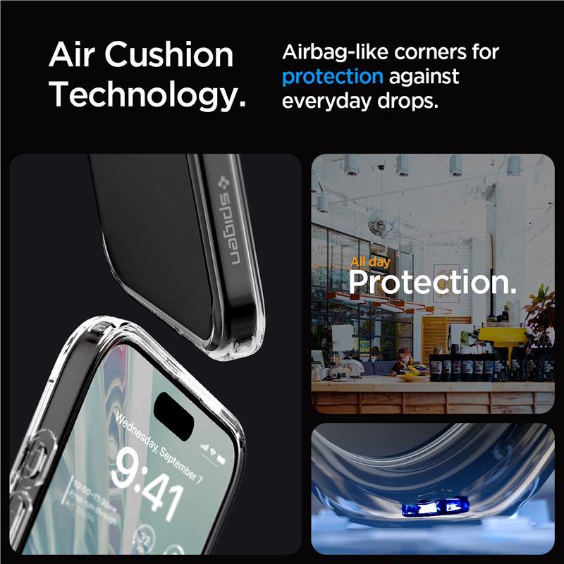 Spigen Crystal Hybrid Suojakuori iPhone 15 Pro Max:lle - Kirkas