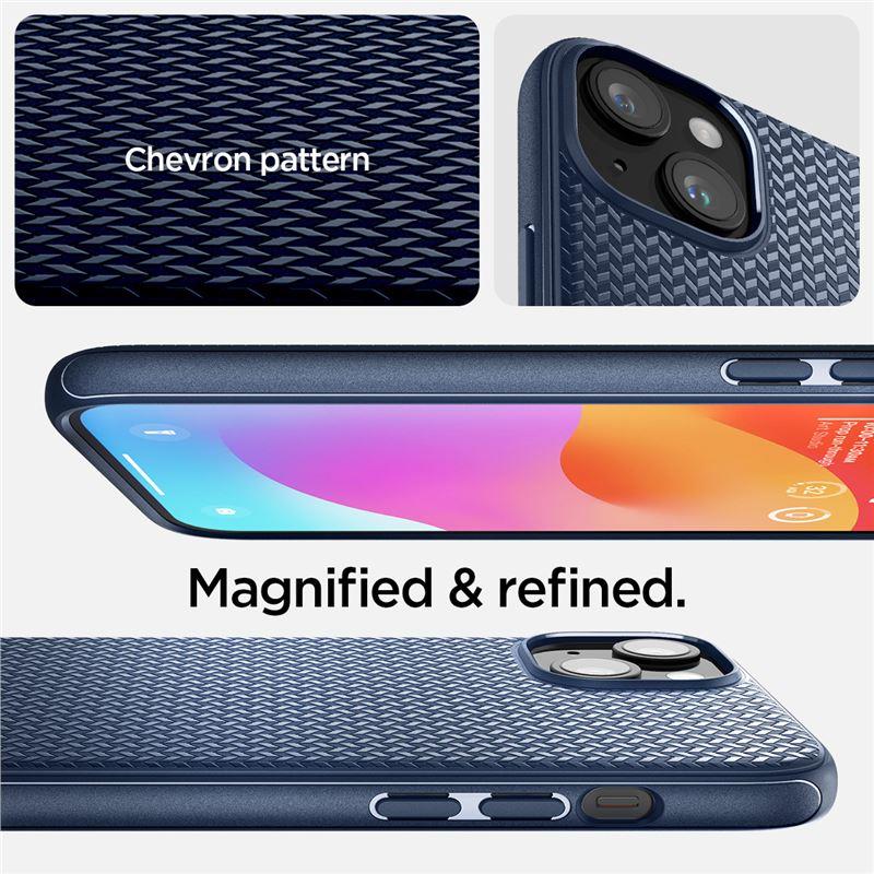 Spigen Mag Armor Suojakuori MagSafella iPhone 15 Plus:lle - Sininen