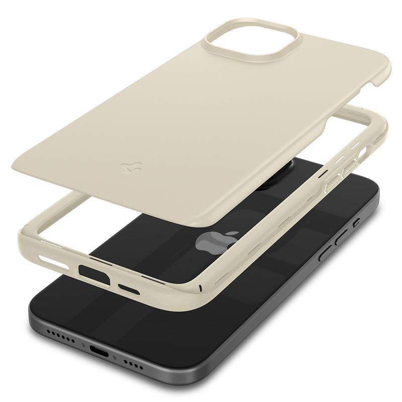 Spigen Thin Fit iPhone 15 Plus Suojakuori - Beige