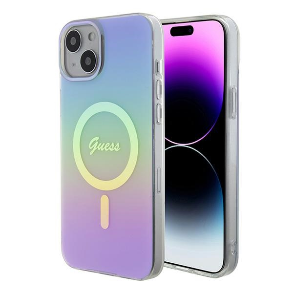 Guess GUHMP15SHITSU iPhone 15 6,1 violetti/violetti kovakuori IML Iridescent MagSafe