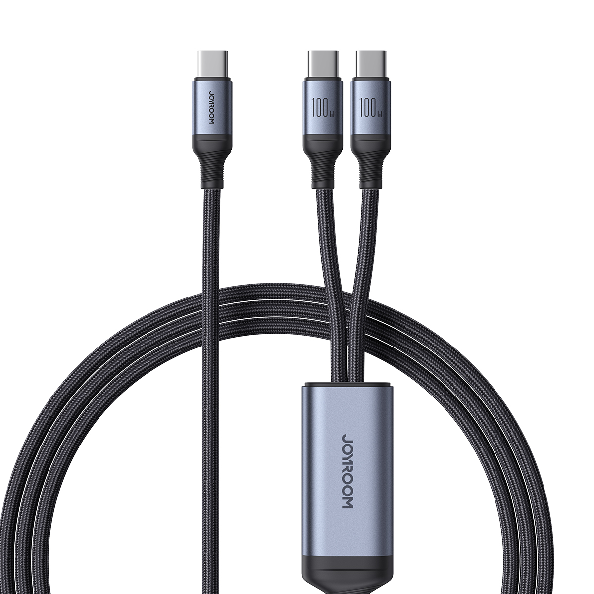 Joyroom Speedy Series S-A21 2in1 USB-C - USB-C / USB-C kaapeli 100W 1.5m - musta