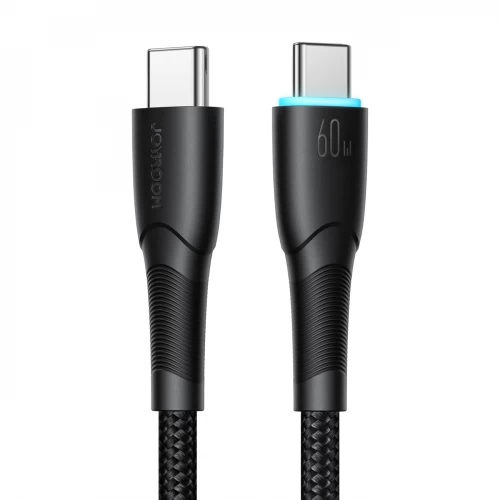 Joyroom Starry Series SA32-CC3 USB-C / USB-C kaapeli 60W 1m - musta