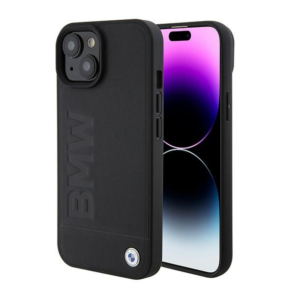 BMW BMHMP15SSLLBK iPhone 15 6,1 musta/musta Magsafe kovakuori Signature Logo Imprint