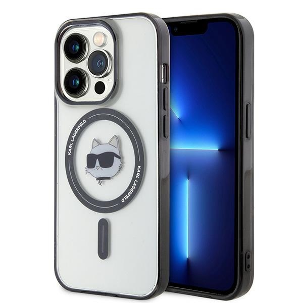 Karl Lagerfeld KLHMP15XHCHNOTK iPhone 15 Pro Max 6,7 läpinäkyvä kovakuori IML Choupetin pää MagSafe