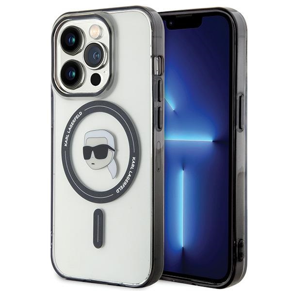 Karl Lagerfeld KLHMP15XHKHNOTK iPhone 15 Pro Max 6,7 läpinäkyvä kovakuori IML Karlin pää MagSafe