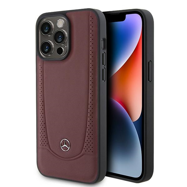 Mercedes MEHCP15LARMRE iPhone 15 Pro 6.1" punainen/punainen kovakotelo Leather Urban Bengale
