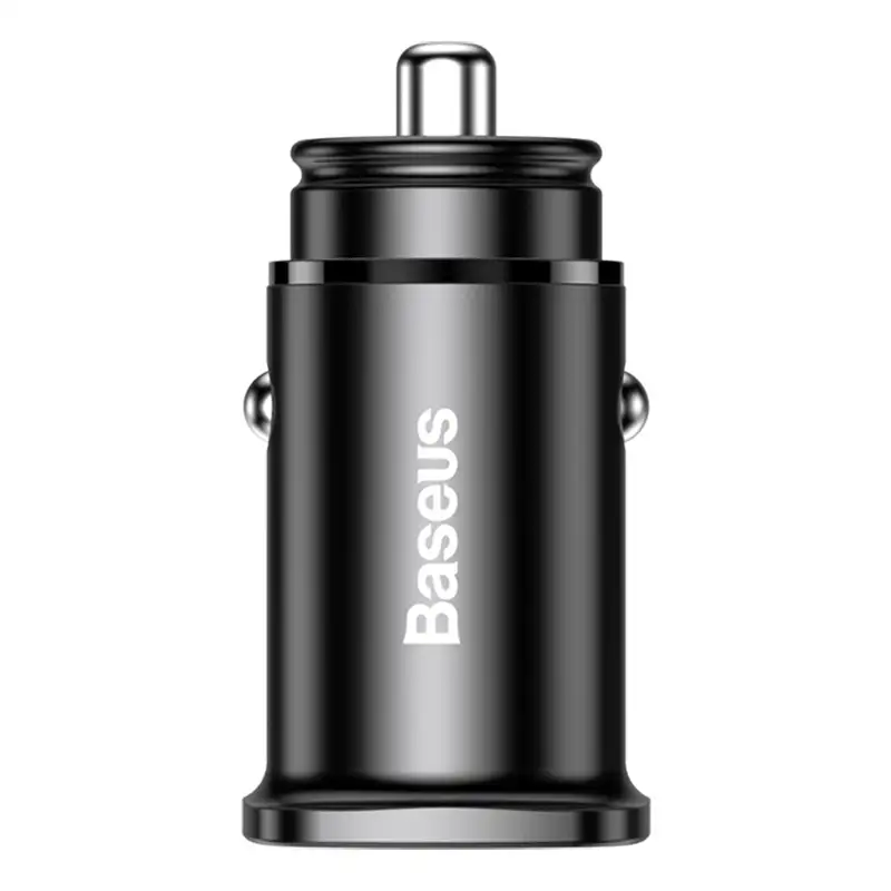 Baseus Square PPS älykäs autolaturi USB QC 4.0 ja USB-C PD 3.0 SCP -porteilla, musta (CCALL-AS01)