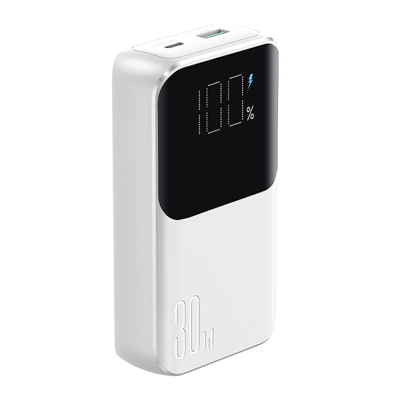 Mini-virtapankki sisäänrakennetuilla kaapeleilla Joyroom JR-PBC06 30W 10000mAh - valkoinen