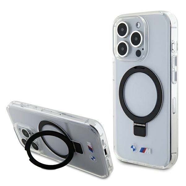 BMW Ring Stand M Collection MagSafe Suojakuori iPhone 15 Pro:lle - läpinäkyvä