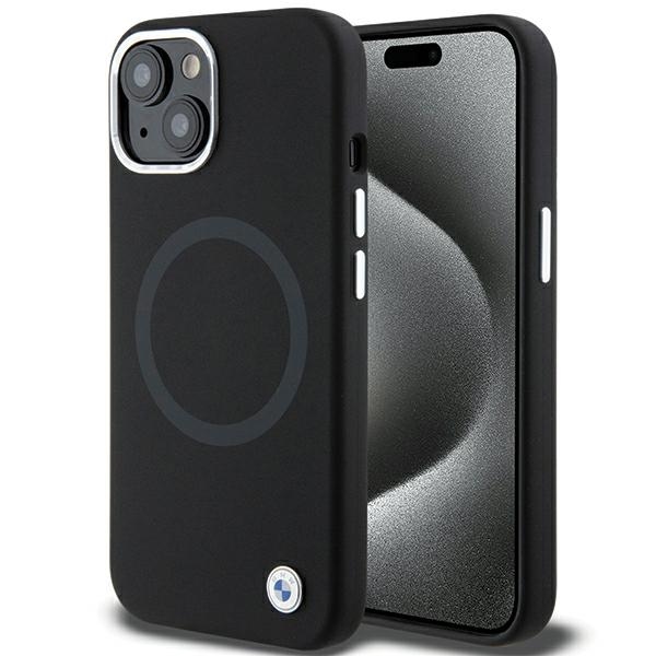 BMW Signature Liquid Silikoninen MagSafe Suojakuori iPhone 15:lle - musta