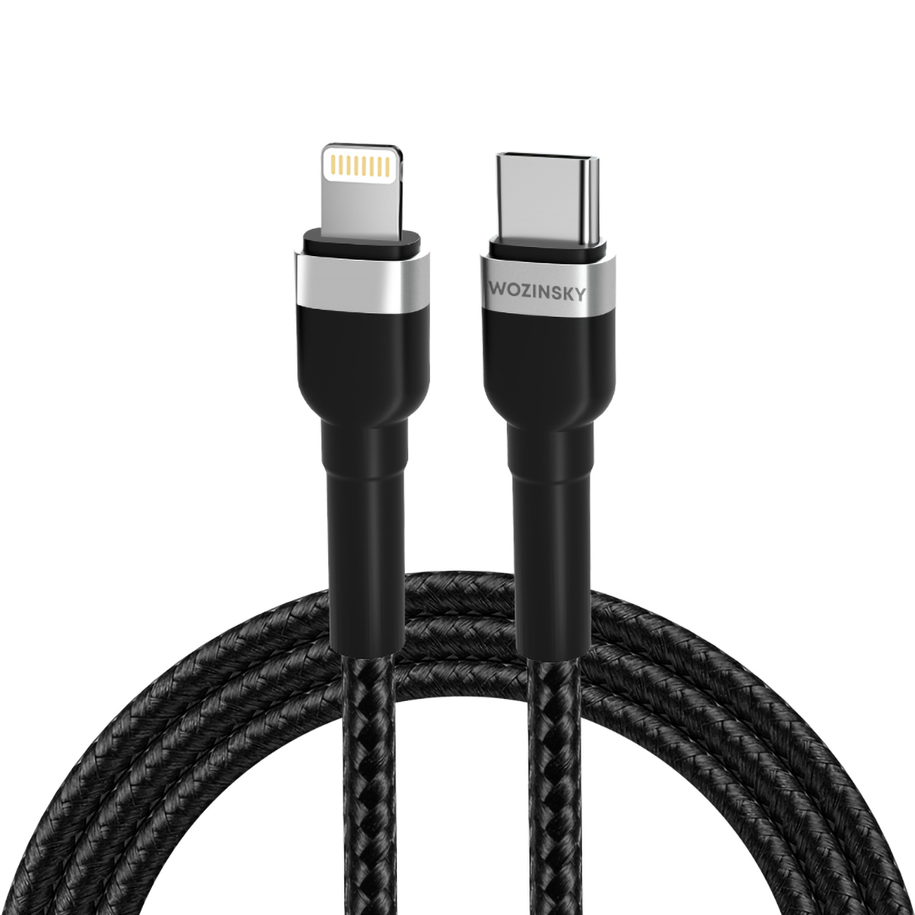 Wozinsky WNBCL1 Lightning / USB-C PD 30W -kaapeli 1 m - musta