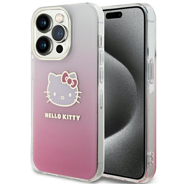 Hello Kitty IML Gradient Electrop Kitty Head Suojakuori iPhone 14 Pro:lle - vaaleanpunainen