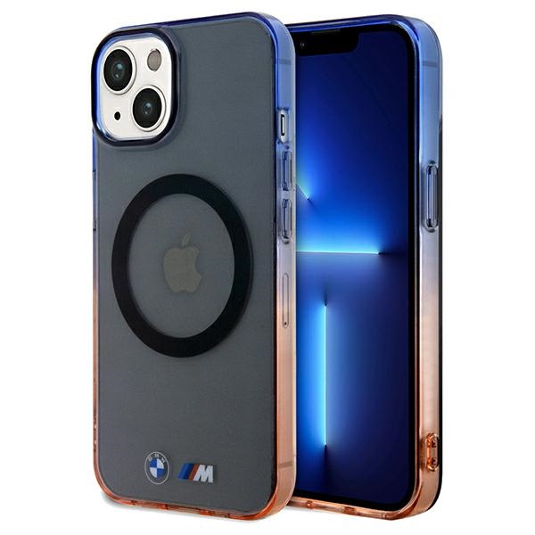BMW Gradient Bumper MagSafe -suojakuori iPhone 15 Plus / 14 Pluslle - harmaa