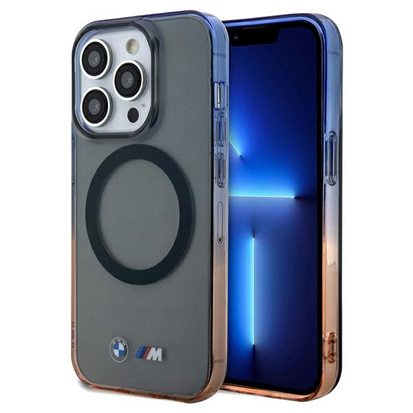 BMW Gradient Bumper MagSafe -suojakuori iPhone 15 Pro Maxille - harmaa