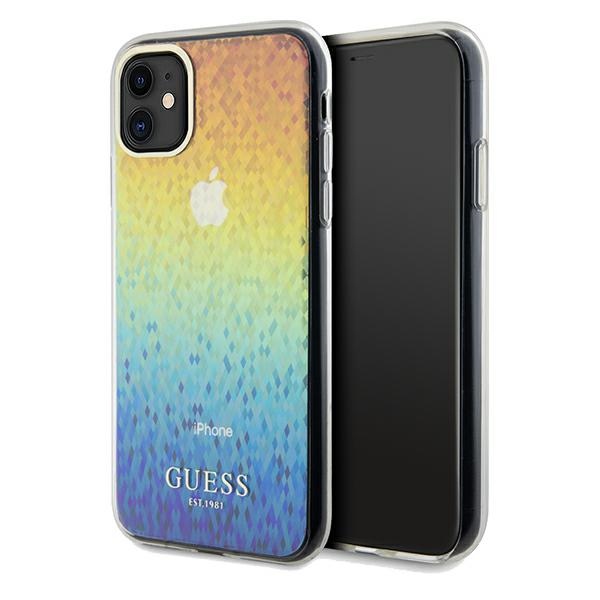 Guess IML Faceted Mirror Disco Iridescent -suojakuori iPhone 11 / Xr:lle - monivärinen