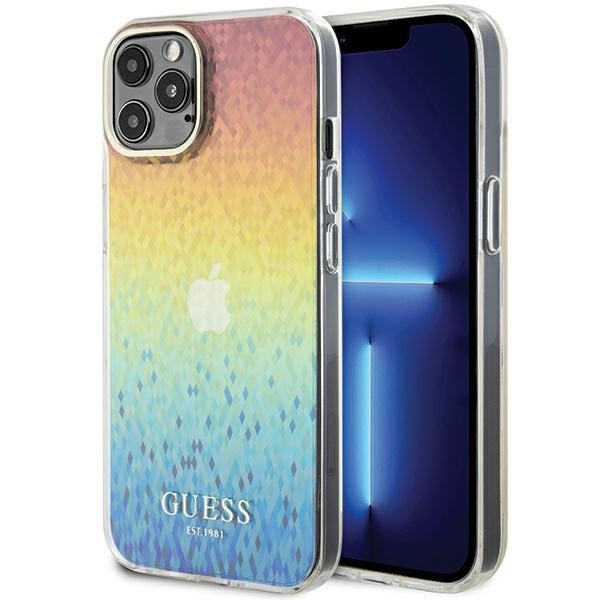 Guess IML Faceted Mirror Disco Iridescent -suojakuori iPhone 12/12 Prolle - monivärinen